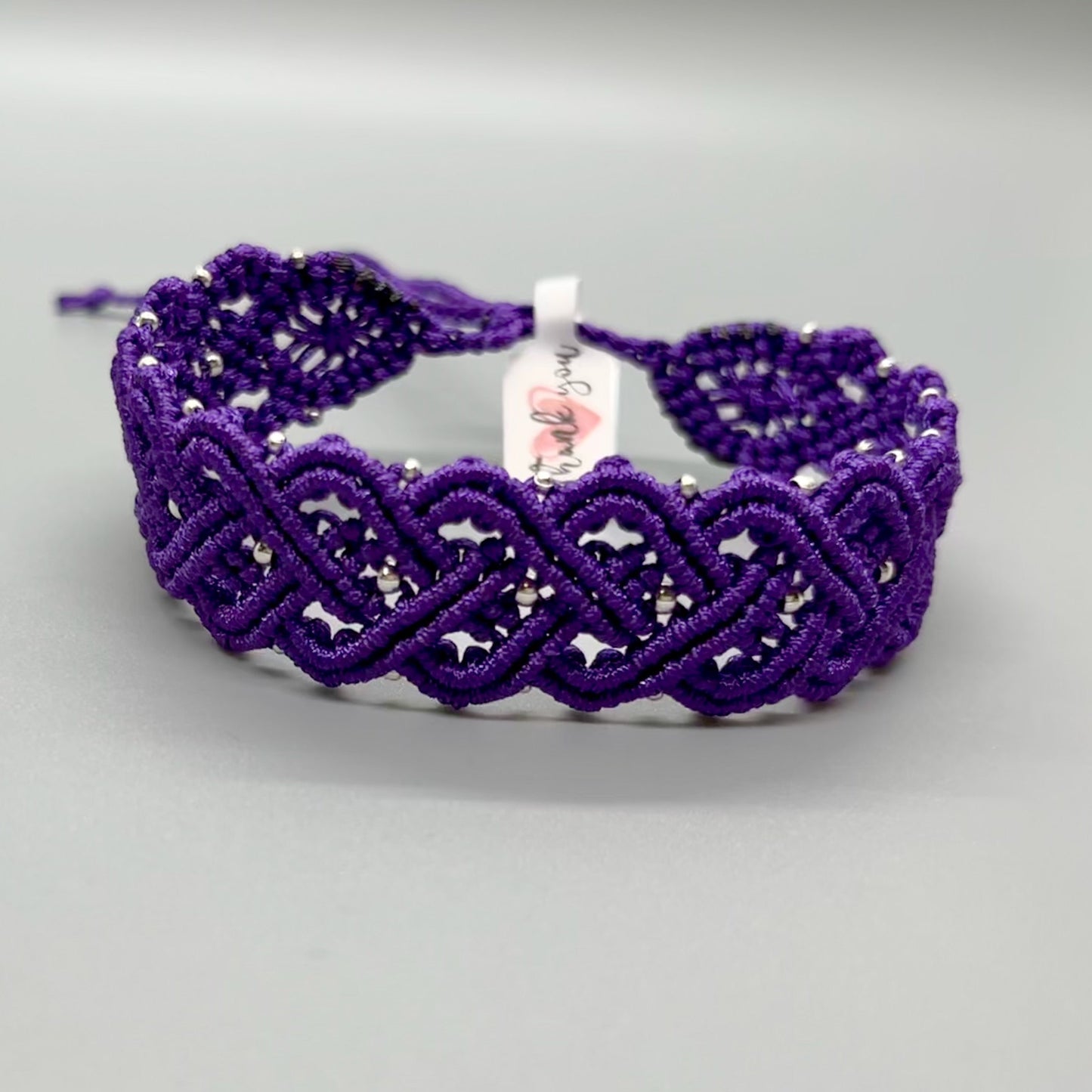 Heart Lace Bracelet with beads