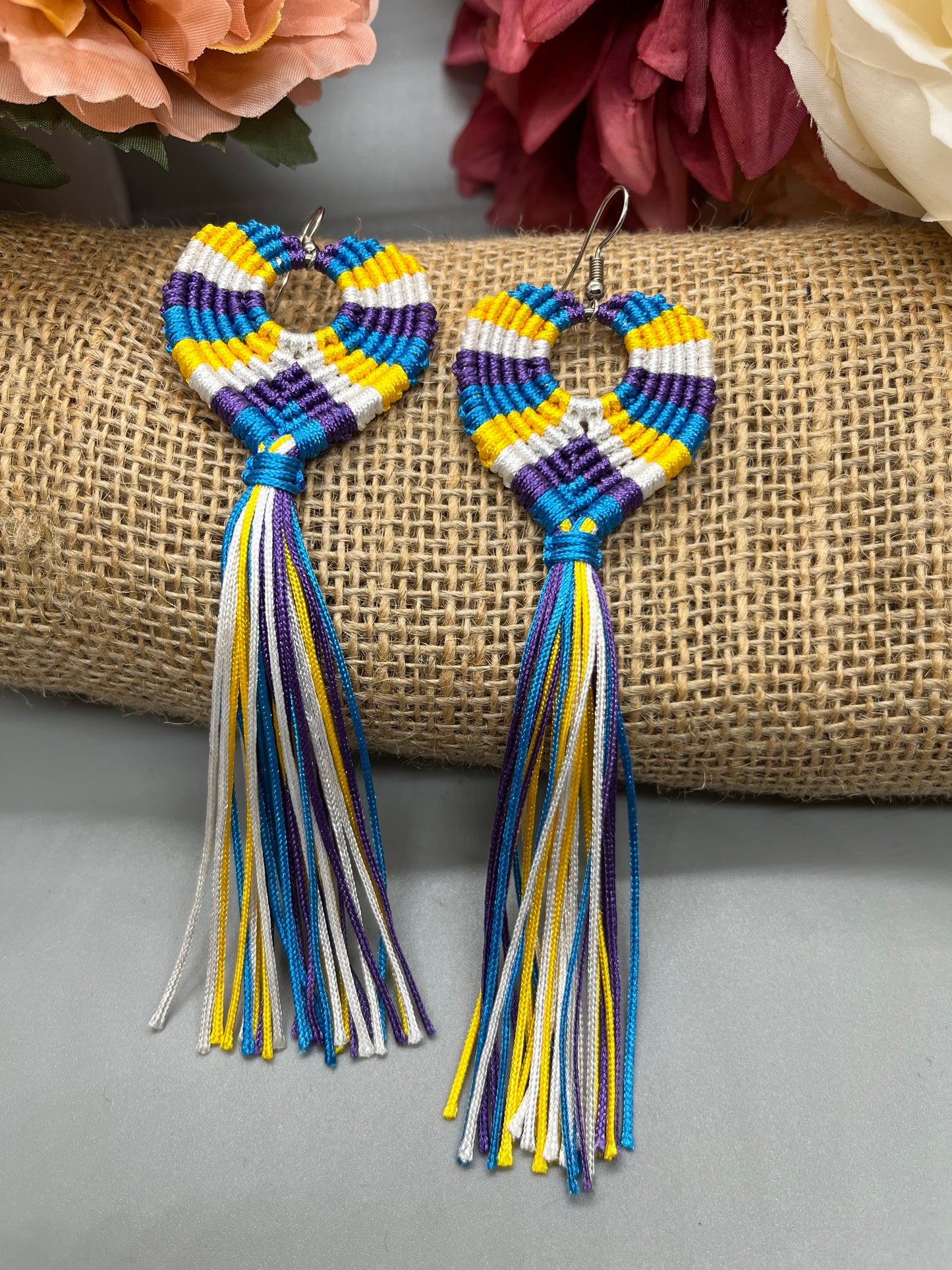 Small Ring Tassel Earrings