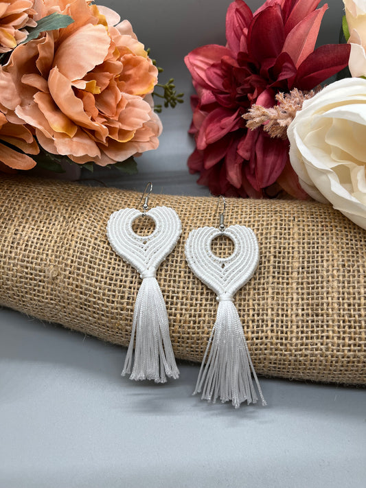 Small Ring Tassel Earrings