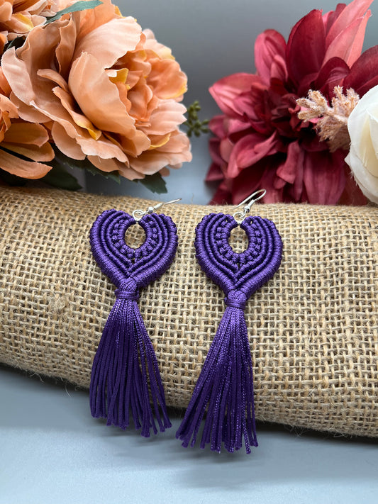 Small Oval Tassel Earrings